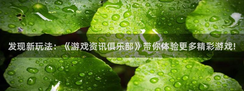 奇亿娱乐注册平台：发现新玩法：《游戏资讯俱乐部》带你体验更多