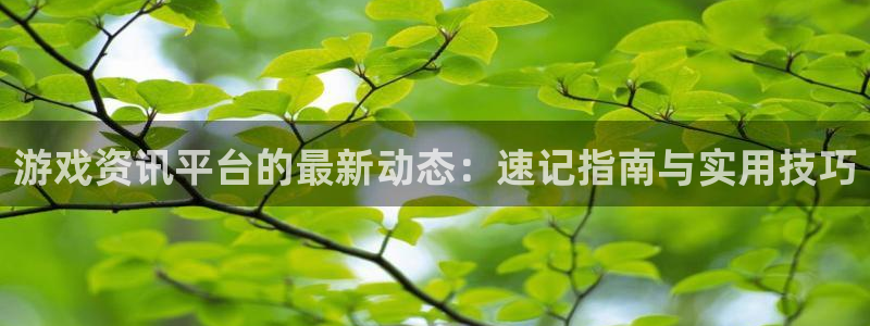 奇亿娱乐娱乐是真的吗：游戏资讯平台的最新动态：速记指南与实用